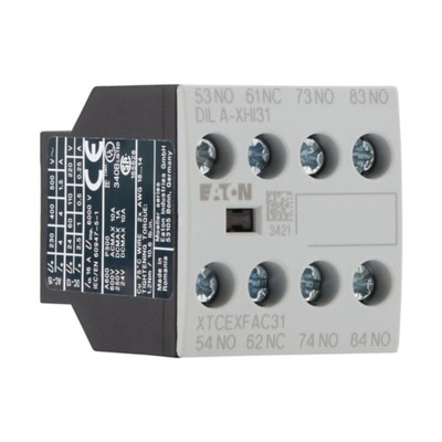 Eaton Auxiliary Contact, 4 Contact, 1NC + 3NO, Front Mount