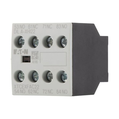 Eaton Auxiliary Contact, 4 Contact, 2NC + 2NO, Front Mount