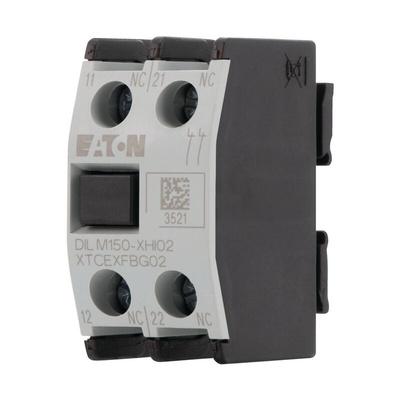 Eaton Auxiliary Contact, 2 Contact, 1NC + 1NO, Front Mount