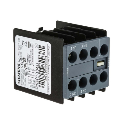 Siemens Auxiliary Contact, 2 Contact, 1NC + 1NO, Snap-On, Sirius Innovation