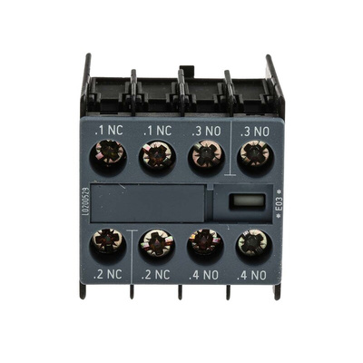 Siemens Auxiliary Contact, 4 Contact, 2NC + 2NO, Snap-On, Sirius Innovation