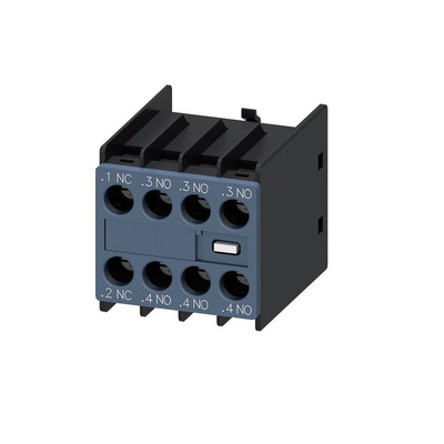 Siemens Auxiliary Contact, 4 Contact, 1NC + 3NO, Snap-On, Sirius Innovation