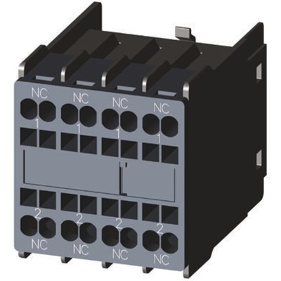 Siemens Auxiliary Contact, 4 Contact, 4NC, Snap-On, Sirius Innovation