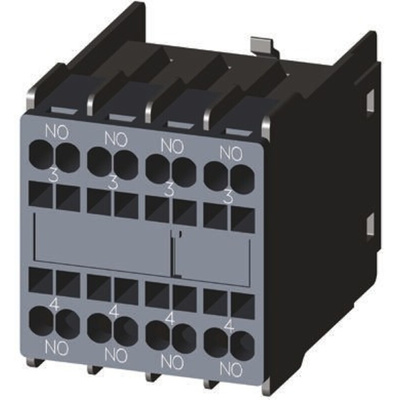 Siemens Auxiliary Contact, 4 Contact, 4NO, Snap-On, Sirius Innovation