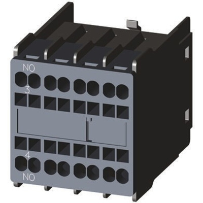 Siemens Auxiliary Contact, 1 Contact, 1NO, Snap-On, Sirius Innovation