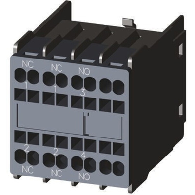 Siemens Auxiliary Contact, 3 Contact, 1NO + 2NC, Snap-On, Sirius Innovation