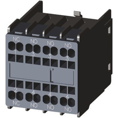 Siemens Auxiliary Contact, 4 Contact, 1NC + 3NO, Snap-On, Sirius Innovation