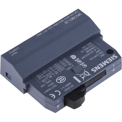 Siemens Auxiliary Contact, 2 Contact, 1NC + 1NO, Plug In, SIRIUS