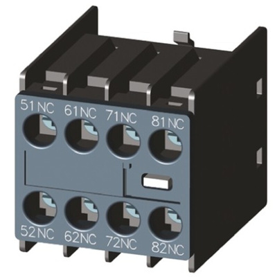 Siemens Auxiliary Contact, 4 Contact, 1NC + 3NO, Snap-On, Sirius Innovation