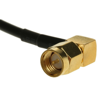 200mm AV Cable Male SMA Right Angle to Male MMCX Male x 1 MMCX