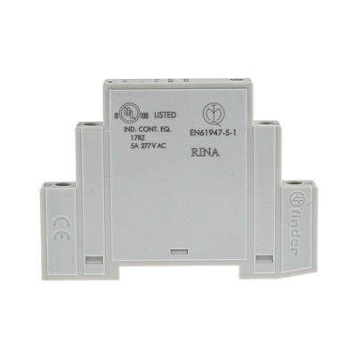 Finder Auxiliary Contact, 1 Contact, 1NC + 1NO, DIN Rail Mount