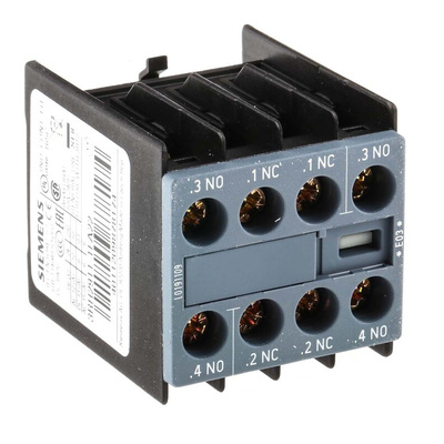 Siemens Auxiliary Contact, 4 Contact, 2NO + 2NC, Snap-On, Sirius Innovation