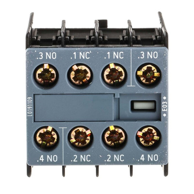 Siemens Auxiliary Contact, 4 Contact, 2NO + 2NC, Snap-On, Sirius Innovation