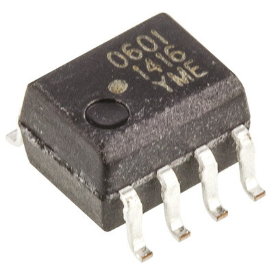 Broadcom, HCPL-0601-000E DC Input Transistor Output Optocoupler, Surface Mount, 8-Pin SOIC