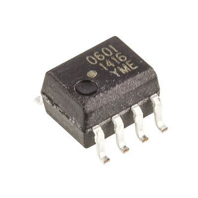 Broadcom, HCPL-0601-000E DC Input Transistor Output Optocoupler, Surface Mount, 8-Pin SOIC