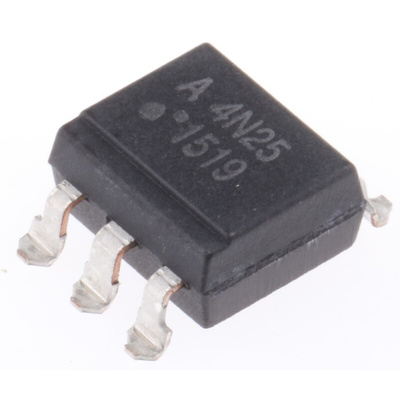 Broadcom, 4N25-300E DC Input Transistor Output Optocoupler, Surface Mount, 6-Pin PDIP