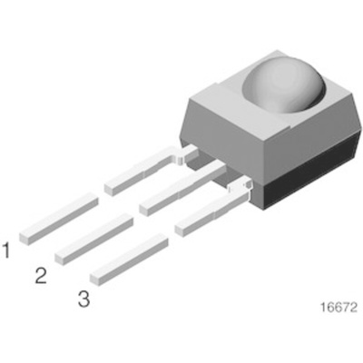 Vishay TSOP14436, 36kHz IR Receiver ±45 °, 30m Range, 2.5 V - 5.5V, Through Hole, 6 x 5.6 x 6.95mm