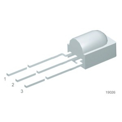 Vishay TSOP18236, 36kHz IR Receiver ±45 °, 24m Range, 2.5 V - 5.5V, Through Hole, 5 x 4.8 x 6.95mm