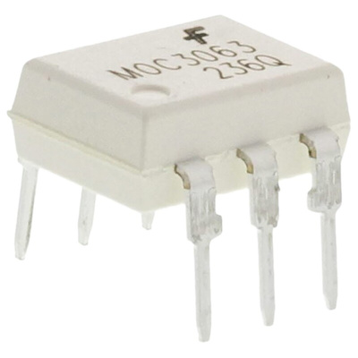 onsemi, MOC3063M Triac Driver Output Optocoupler, Through Hole, 6-Pin DIP