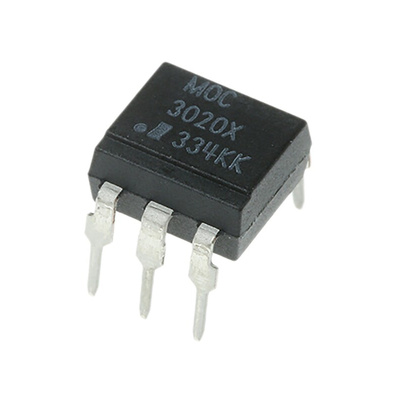 Isocom, MOC3020X Triac Output Optocoupler, Through Hole, 6-Pin PDIP