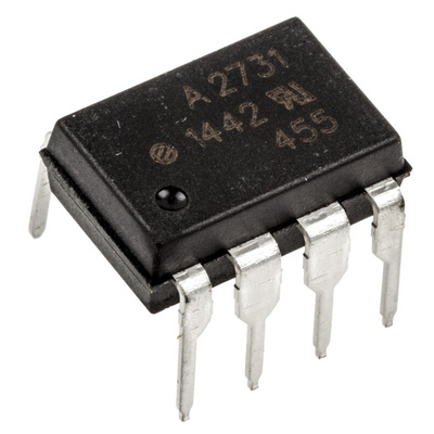 Broadcom, HCPL-2731-000E DC Input Darlington Output Dual Optocoupler, Through Hole, 8-Pin PDIP
