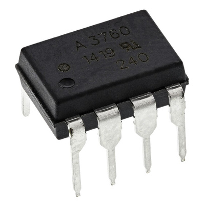 Broadcom, HCPL-3760-000E AC/DC Input, Input Darlington Output Optocoupler, Through Hole, 8-Pin PDIP