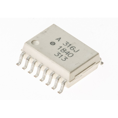Broadcom, HCPL-316J-000E BiCMOS/DMOS Output Optocoupler, Surface Mount, 16-Pin SOIC