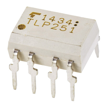 Toshiba, TLP251(F) DC Input Buffer, Totem-Pole Output Optocoupler, Through Hole, 8-Pin PDIP