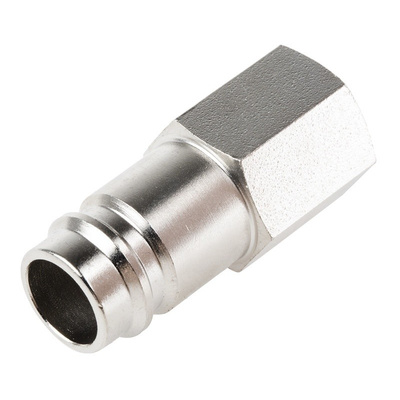 RS PRO Pneumatic Quick Connect Coupling Brass 1/4 in Threaded