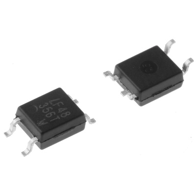 Lite-On, LTV-356T DC Input Transistor Output Optocoupler, Surface Mount, 4-Pin Mini-Flat