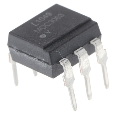 Lite-On, MOC3063 Triac Output Optocoupler, Through Hole, 6-Pin PDIP