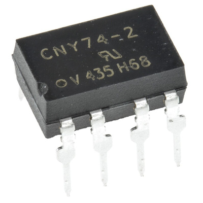 Vishay, CNY74-2H DC Input Transistor Output Dual Optocoupler, Through Hole, 8-Pin PDIP