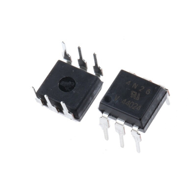 Vishay, 4N26 DC Input Transistor Output Optocoupler, Through Hole, 6-Pin PDIP