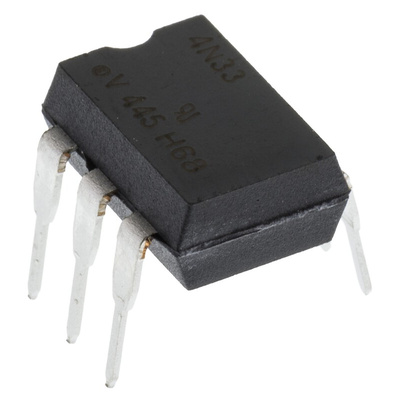 Vishay, 4N33 DC Input Darlington Output Optocoupler, Through Hole, 6-Pin PDIP