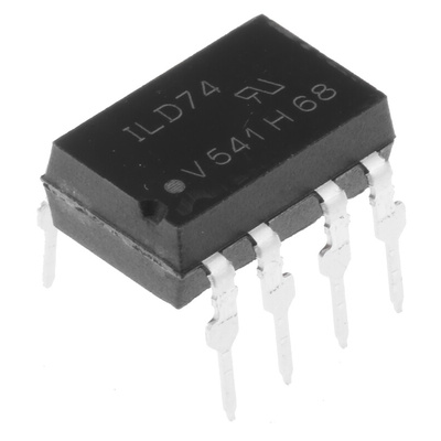 Vishay, ILD74 DC Input Transistor Output Dual Optocoupler, Through Hole, 8-Pin PDIP
