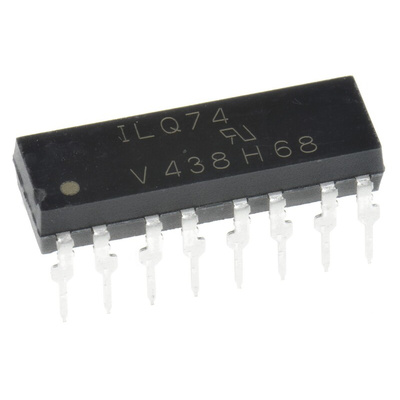 Vishay, ILQ74 DC Input Transistor Output Quad Optocoupler, Through Hole, 16-Pin PDIP