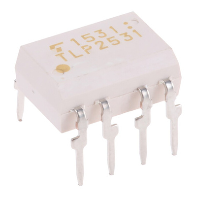Toshiba, TLP2531(F) DC Input Transistor Output Dual Optocoupler, Through Hole, 8-Pin DIP