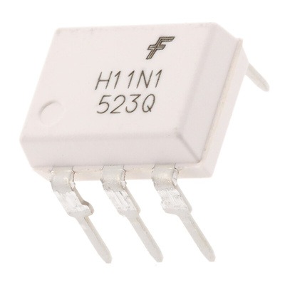 onsemi, H11N1M DC Input Schmitt Trigger Output Optocoupler, Through Hole, 6-Pin DIP