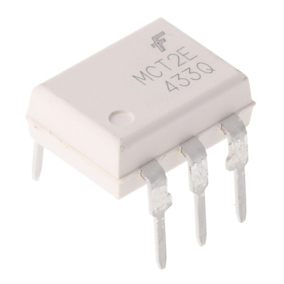 onsemi, MCT2EM DC Input Transistor Output Optocoupler, Through Hole, 6-Pin MDIP