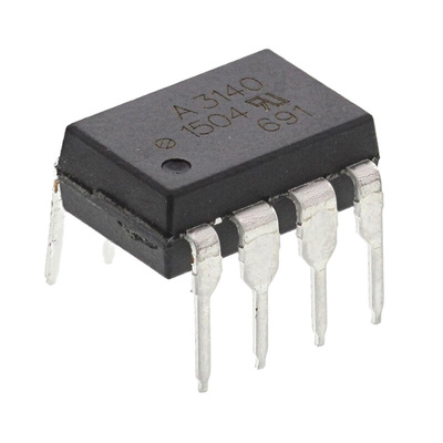 Broadcom, HCPL-3140-000E DC Input Transistor Output Optocoupler, Through Hole, 8-Pin DIP