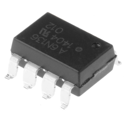 Broadcom, 6N136-300E DC Input Transistor Output Optocoupler, Surface Mount, 8-Pin PDIP