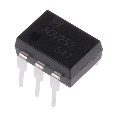 Panasonic, AQV252 DC Input MOSFET Output Optocoupler, Through Hole, 6-Pin DIP