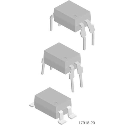 Vishay, SFH617A-3X006 Phototransistor Output Optocoupler, Through Hole, 4-Pin DIP