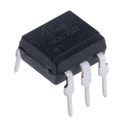 Lite-On, MOC3022 Triac Output Optocoupler, Through Hole, 6-Pin PDIP