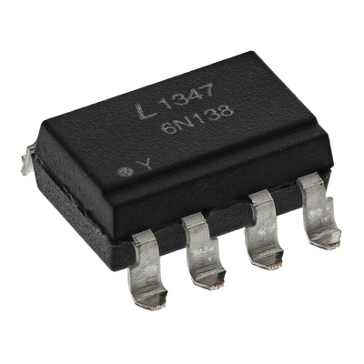 Lite-On, 6N138S-L DC Input Transistor Output Optocoupler, Surface Mount, 8-Pin SMD