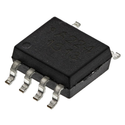 Broadcom, ACPL-224-500E AC Input Transistor Output Dual Optocoupler, Surface Mount, 8-Pin SOIC