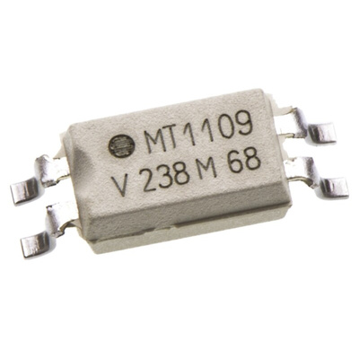 Vishay, TCMT1109 DC Input Transistor Output Optocoupler, Surface Mount, 4-Pin Mini-Flat