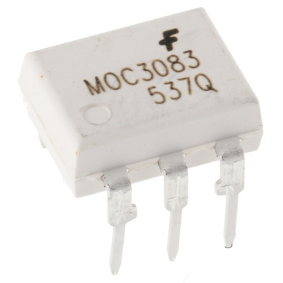 onsemi, MOC3083M DC Input Triac Output Optocoupler, Through Hole, 6-Pin DIP