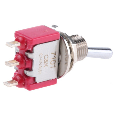 C & K SPDT Toggle Switch, Latching, PCB