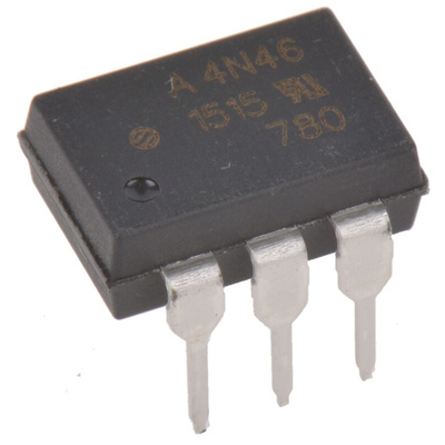 Broadcom, 4N46-000E DC Input Darlington Output Optocoupler, Through Hole, 6-Pin DIP